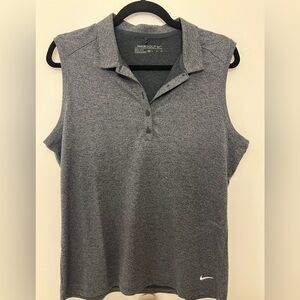 Nike Gray Muscle Tee Polo Top